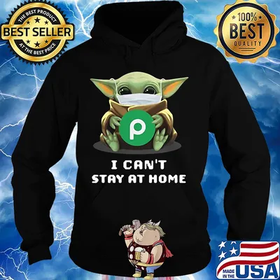 Star wars baby yoda hug publix I can’t stay at home mask covid-19 s Hoodie