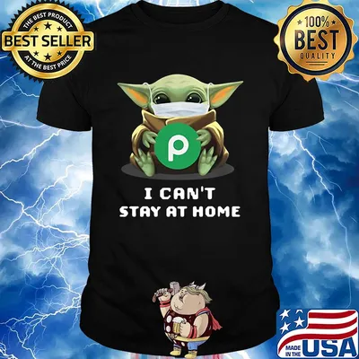 Star wars baby yoda hug publix I can’t stay at home mask covid-19 shirt
