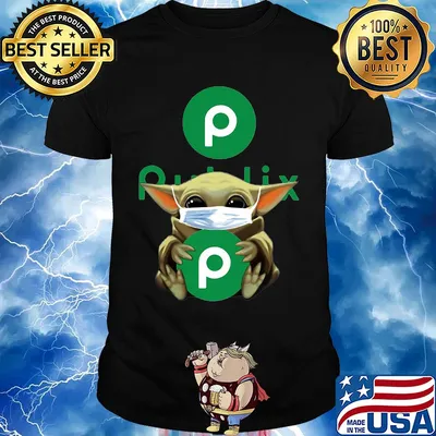 Star wars baby yoda hug publix mask covid-19 shirt
