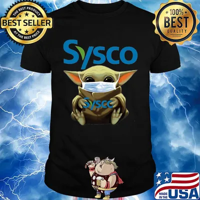 Star wars baby yoda hug sysco mask covid-19 shirt