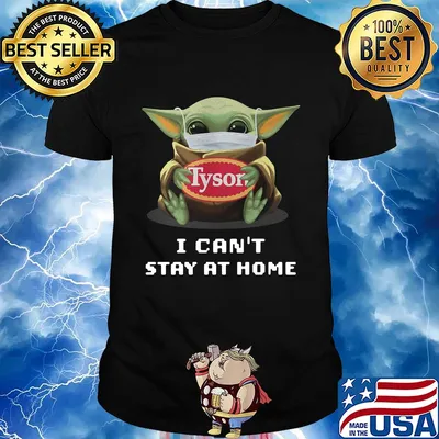 Star wars baby yoda hug tyson I can’t stay at home mask covid-19 shirt