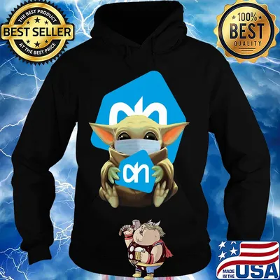 Star wars baby yoda mask hug albert heijn covid-19 s Hoodie