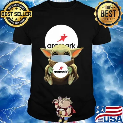 Star wars baby yoda mask hug aramark covid-19 shirt