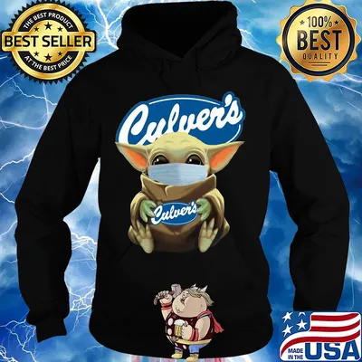 Star wars baby yoda mask hug culver’s covid-19 s Hoodie