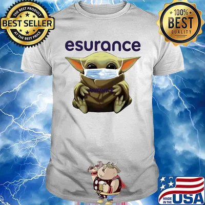 Star wars baby yoda mask hug esurance covid-19 shirt