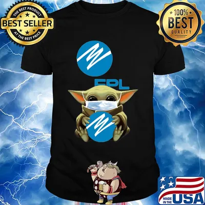 Star wars baby yoda mask hug florida power & light covid-19 shirt