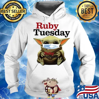 Star wars baby yoda mask hug ruby tuesday covid-19 s Hoodie