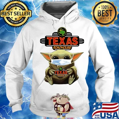 Star wars baby yoda mask hug texas roadhouse covid-19 s Hoodie