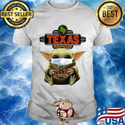 Star wars baby yoda mask hug texas roadhouse covid-19 shirt