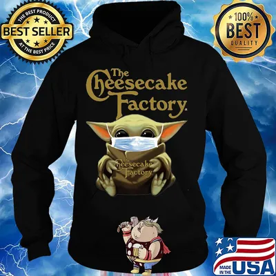 Star wars baby yoda mask hug the cheesecake factory covid-19 s Hoodie