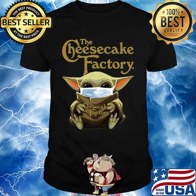 Star wars baby yoda mask hug the cheesecake factory covid-19 shirt