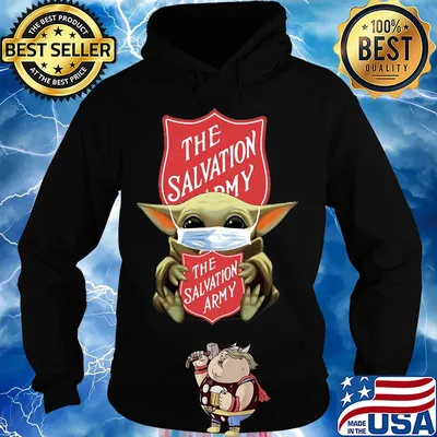 Star wars baby yoda mask hug the salvation army covid-19 s Hoodie