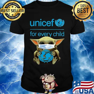 Star wars baby yoda mask hug unicef for every child covid-19 shirt