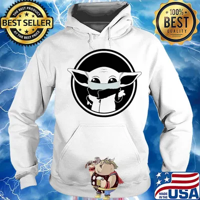 Star wars baby yoda wear mask covid-19 s Hoodie