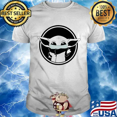 Star wars baby yoda wear mask covid-19 shirt