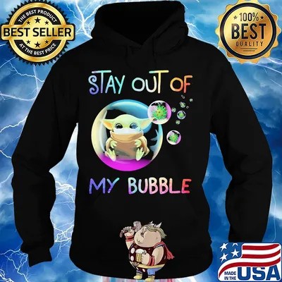Star wars baby yoda wear mask stay out of my bubble coronavirus s Hoodie