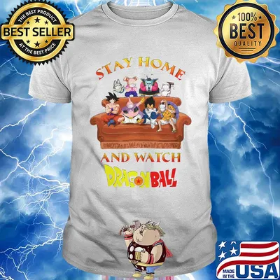 Stay home and watch dragon ball masks shirt