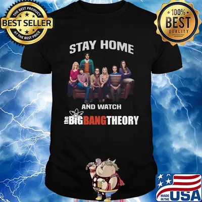 Stay home and watch the big bang theory characters shirt