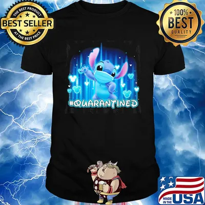 Stitch mask quarantined Disney shirt