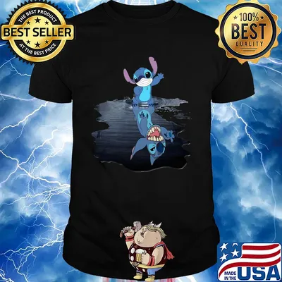 Stitch mask water mirror shirt