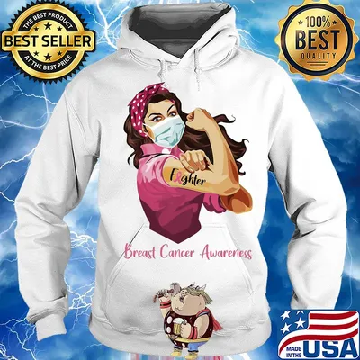 Strong girl Rosie the Riveter Breast Cancer Awareness mask s Hoodie