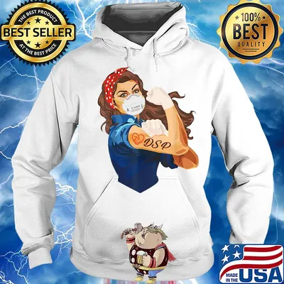 Strong girl Rosie the Riveter DSP mask s Hoodie