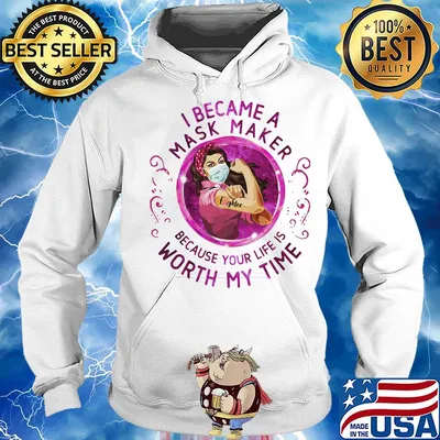 Strong woman tattoo fighter I became a mask maker because your life is worth my time s Hoodie