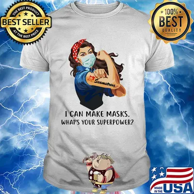 Strong woman tattoos seamstress i can make masks what’s your superpower covid-19 shirt