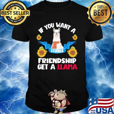 Sunflower If you want a stable friendship get a llama shirt