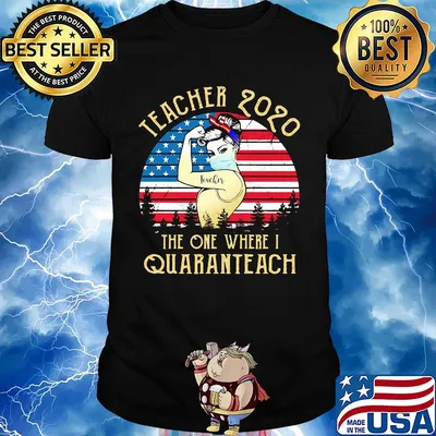 Teacher 2020 the one where i quaranteach american flag vintage shirt
