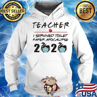 Teacher i survived toilet paper apocalypse 2020 apple covid-19 s Hoodie