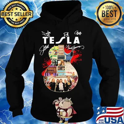 Tesla guitar band signature s Hoodie