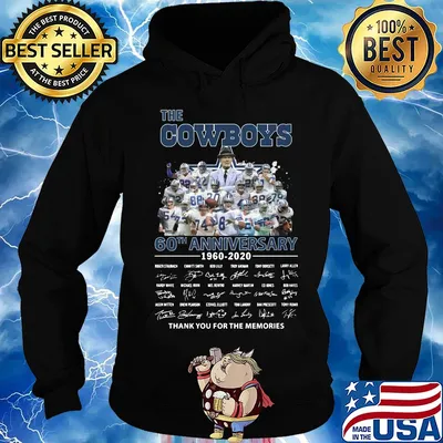 The dallas cowboys 60th anniversary 1960-2020 signature thank you for the memories s Hoodie
