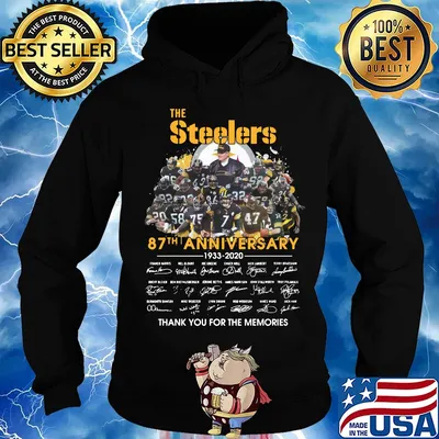 The Pittsburgh Steelers 87th anniversary 1933-2020 signatures thank you for the memories s Hoodie