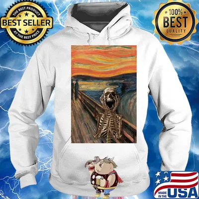 The Scream Skeleton Vertical Poster Shirt Hoodie