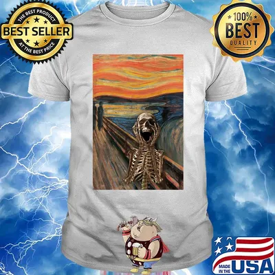 The Scream Skeleton Vertical Poster Shirt