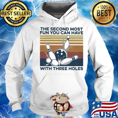 The second most fun you can have with three holes Bowling vintage s Hoodie
