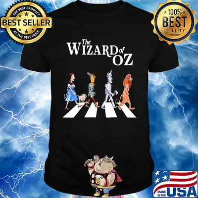 The wizard of oz characters abbey road shirt