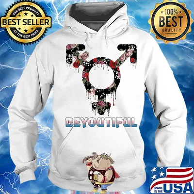 Three gender symbol flat icon flower beyoutiful s Hoodie