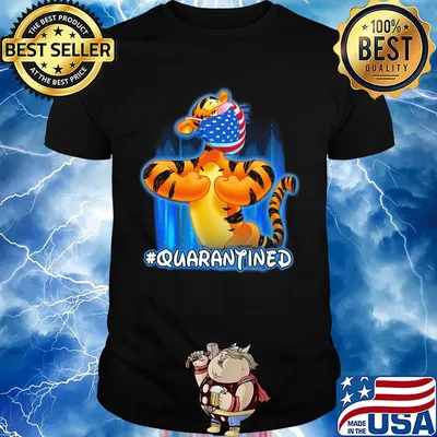 Tiger quarantined American flag mask Disney shirt