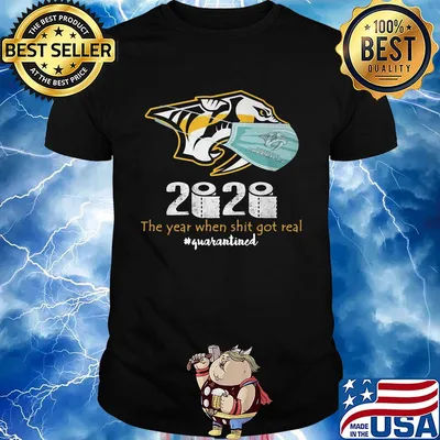 Tigers predators 2020 the year when shit got real quarantined toilet paper mask covid-19 shirt