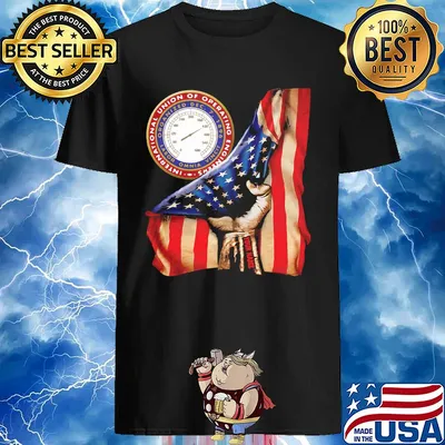 Union Of Operating Engineers International American Flag Personalized Your Name shirt