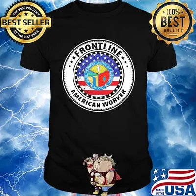 Utility Workers Union of America frontline American worker flag veteran shirt