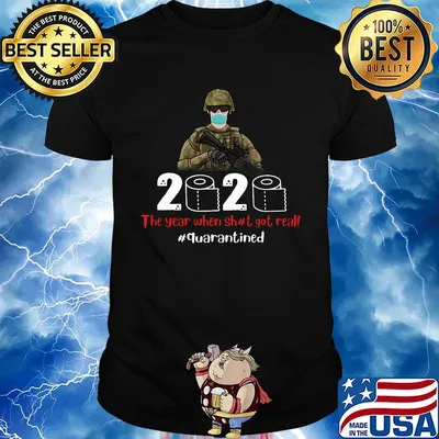 Veteran mask 2020 the year when shit got real quarantined toilet paper covid-19 shirt