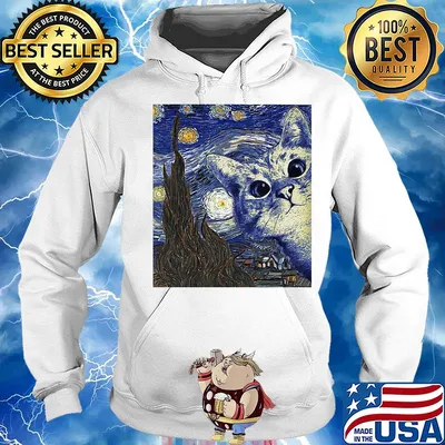 Vincent Van Gogh Cat s Hoodie