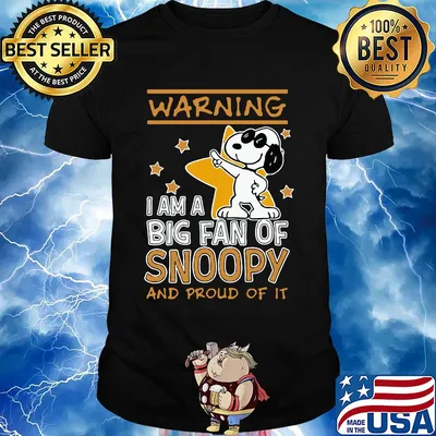 Warning i am a big fan of snoopy stars shirt