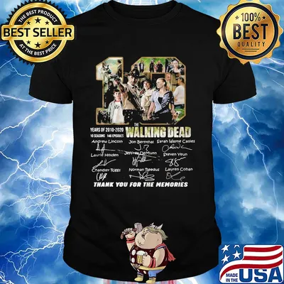 10 years of 2010 2020 10 seasons 146 episodes the walking dead thank you for the memories signatures shirt