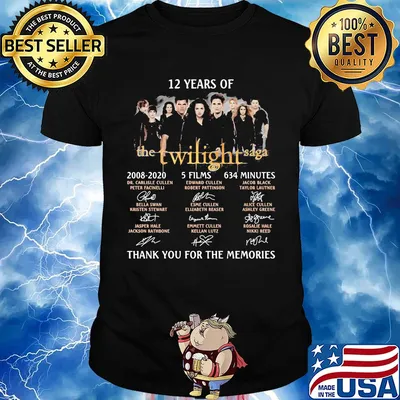 12 years of the twilight saga 2008 2020 5 films 634 minutes thank you for the memories signatures shirt