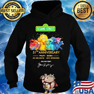 123 sesame street 51th anniversary 1969 2020 50 seasons 4514 episodes joan ganz cooney signature s Hoodie