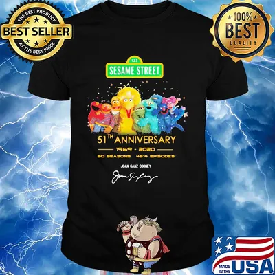 123 sesame street 51th anniversary 1969 2020 50 seasons 4514 episodes joan ganz cooney signature shirt